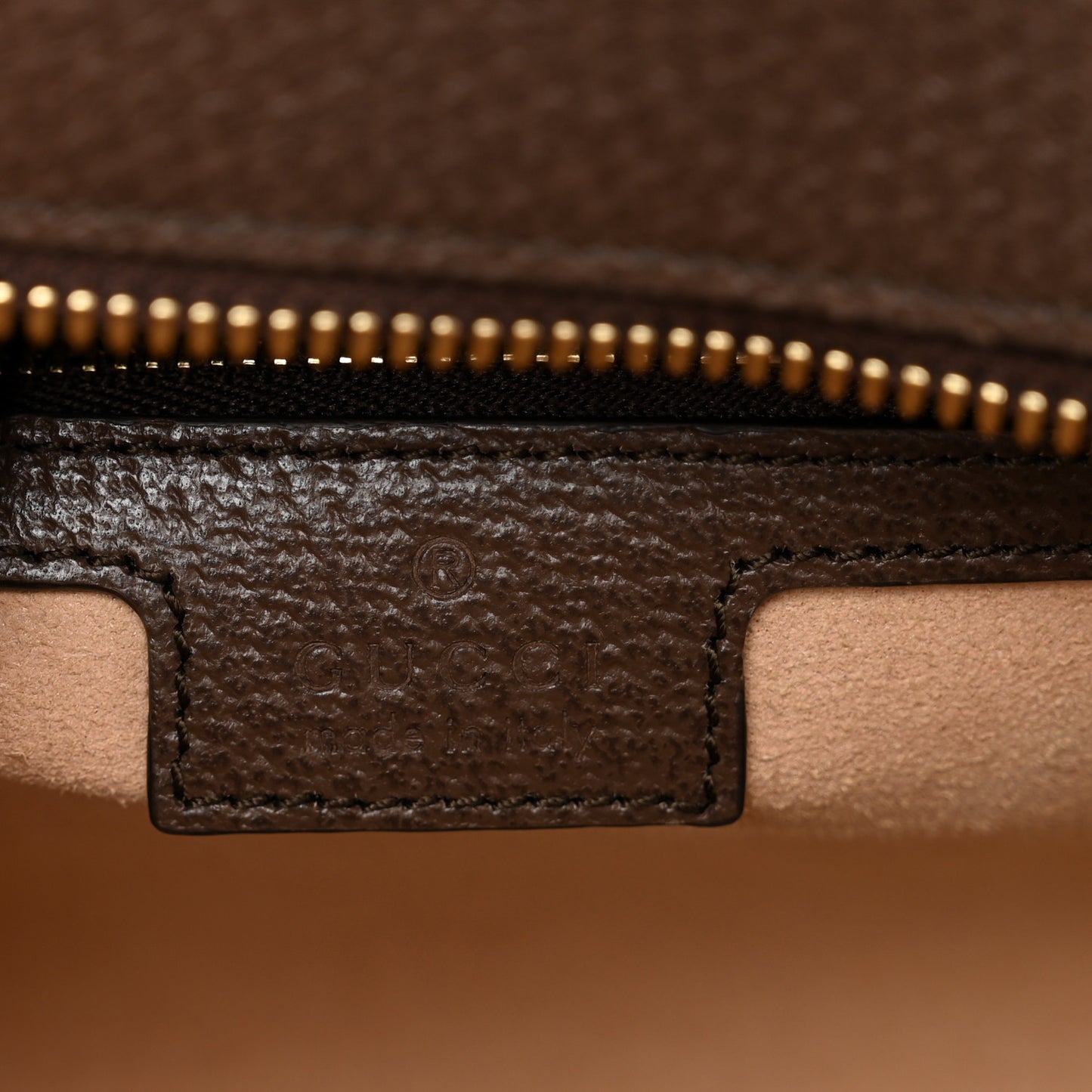 GG Supreme Monogram Textured Dollar Calfskin Web Small Ophidia Slip Handle Tote Beige Ebony New Acero