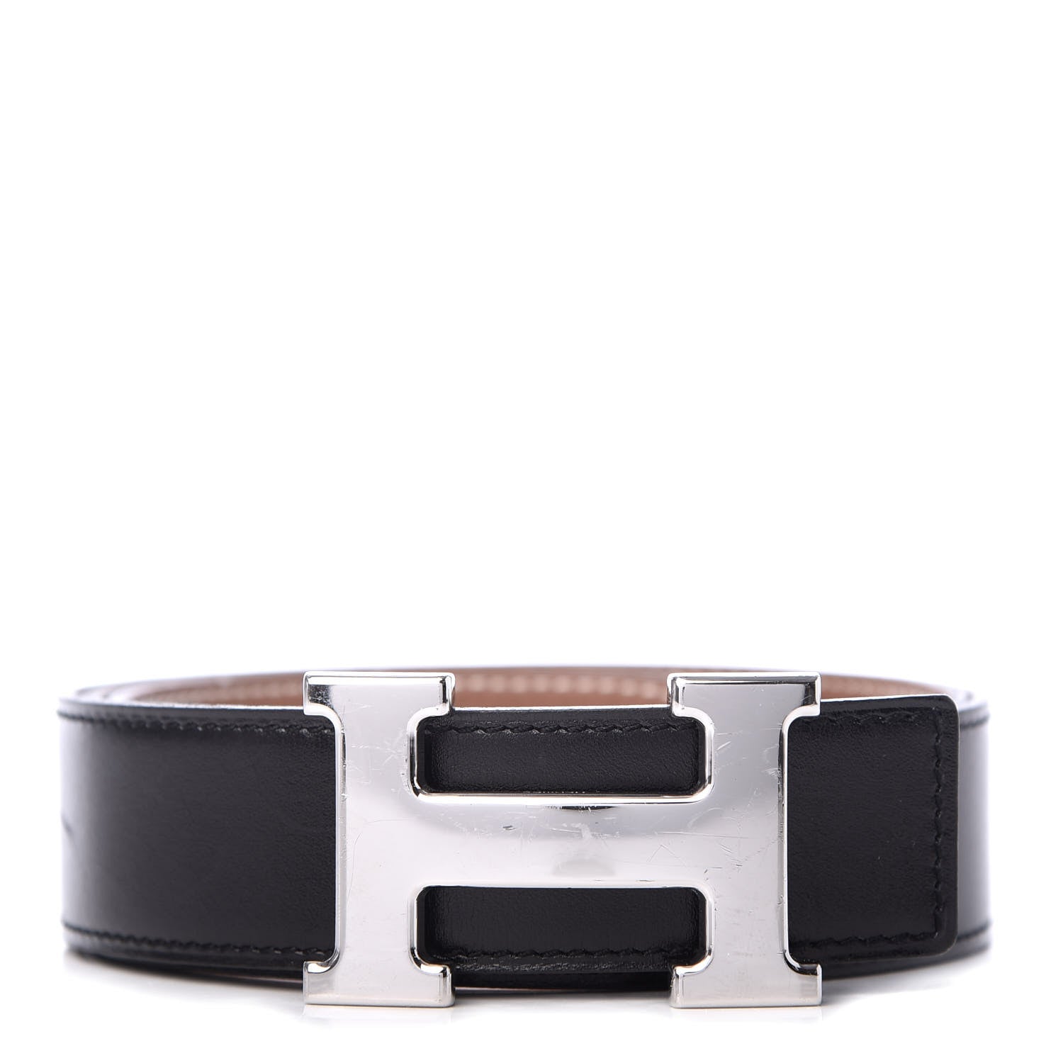 Hermes Box Togo 32mm H Belt 85 Black Gold 1 of 6