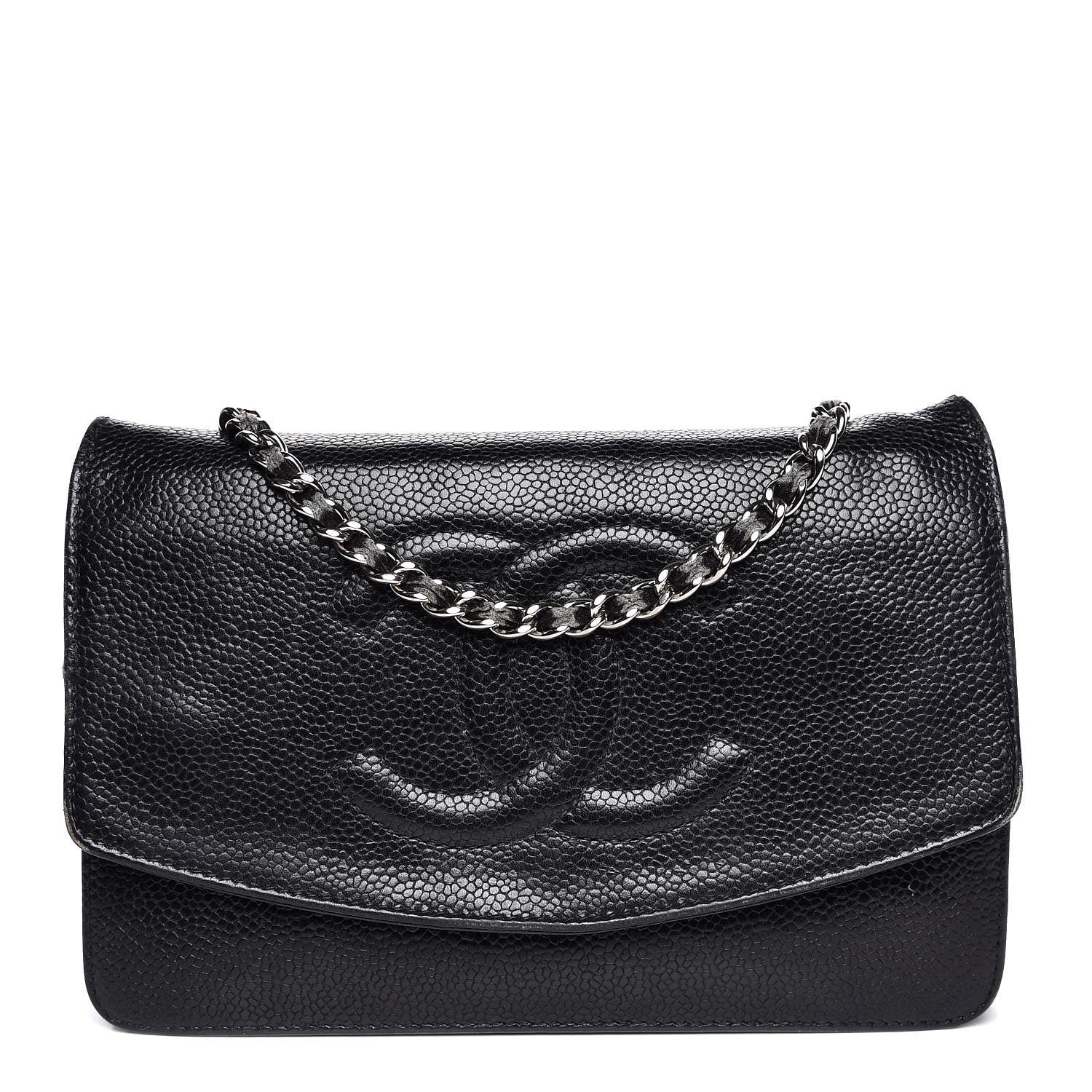 Chanel Caviar CC Wallet on Chain Black 1 of 15