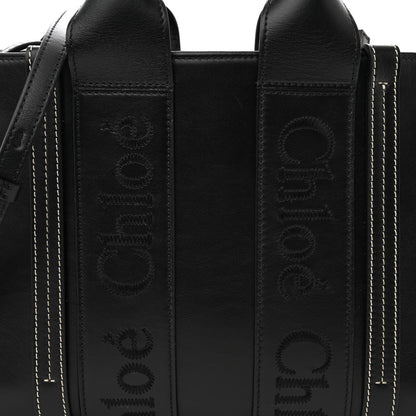 Chloe Calfskin Small Woody Tote Black 8 of 10