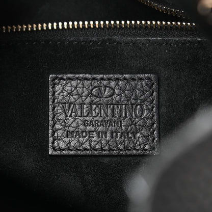 Valentino Garavani Grained Calfskin Rockstud Bucket Bag Black 6 of 9