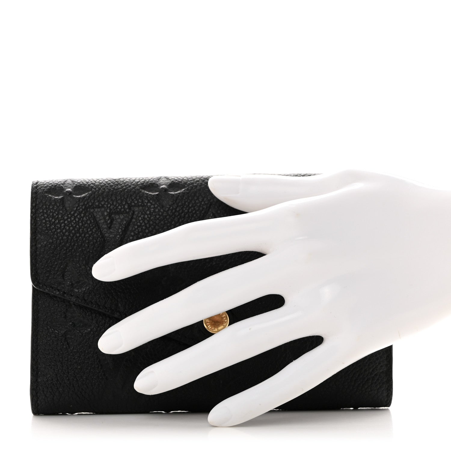 Louis Vuitton Empreinte Compact Curieuse Wallet Black 2 of 8