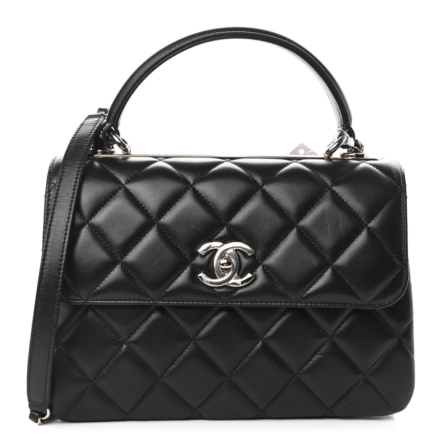 Chanel Lambskin Quilted Small Trendy CC Dual Handle Flap Bag Black 1 of 11