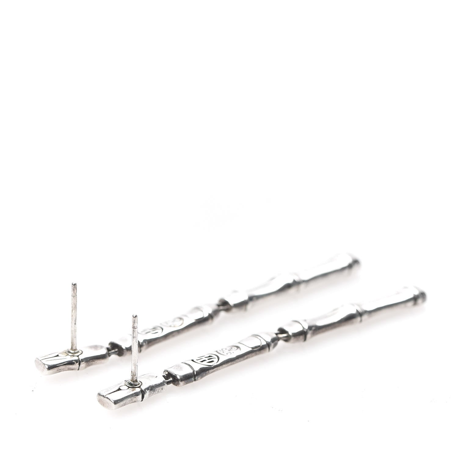John Hardy Sterling Silver Bamboo Drop Earrings 3 of 4