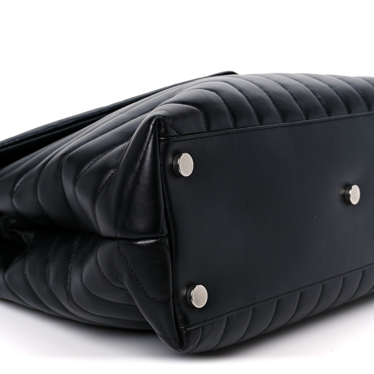 Saint Laurent Calfskin Y Quilted Monogram Large Loulou Chain Satchel Black 10 of 11