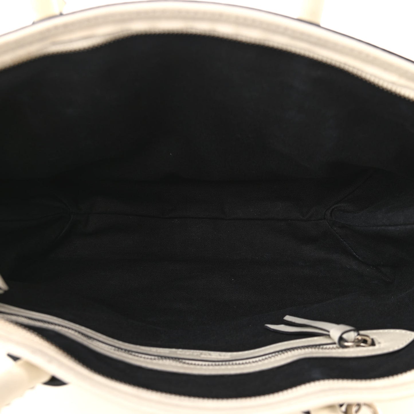 Calfskin Whipstitch Folk Tote White