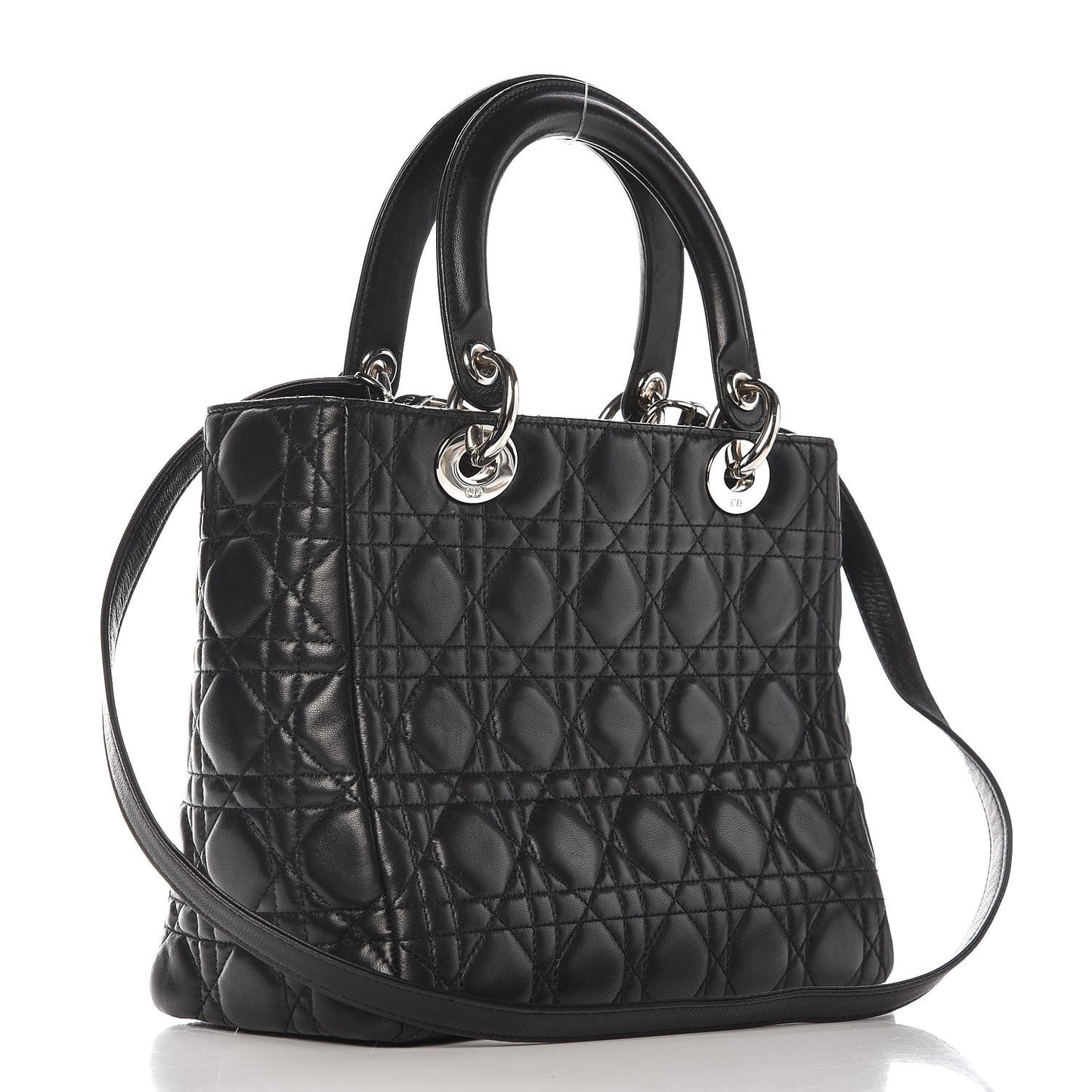 Lambskin Cannage Medium Lady Dior Black