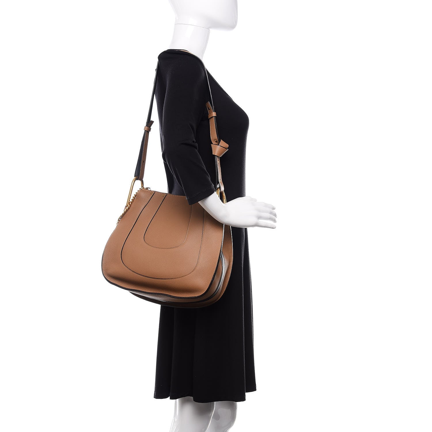 Chloe Grained Calfskin Small Hayley Hobo Nut 2 of 9