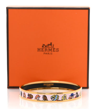 Hermes Enamel Printed On the Beach Bangle Bracelet 6 of 6