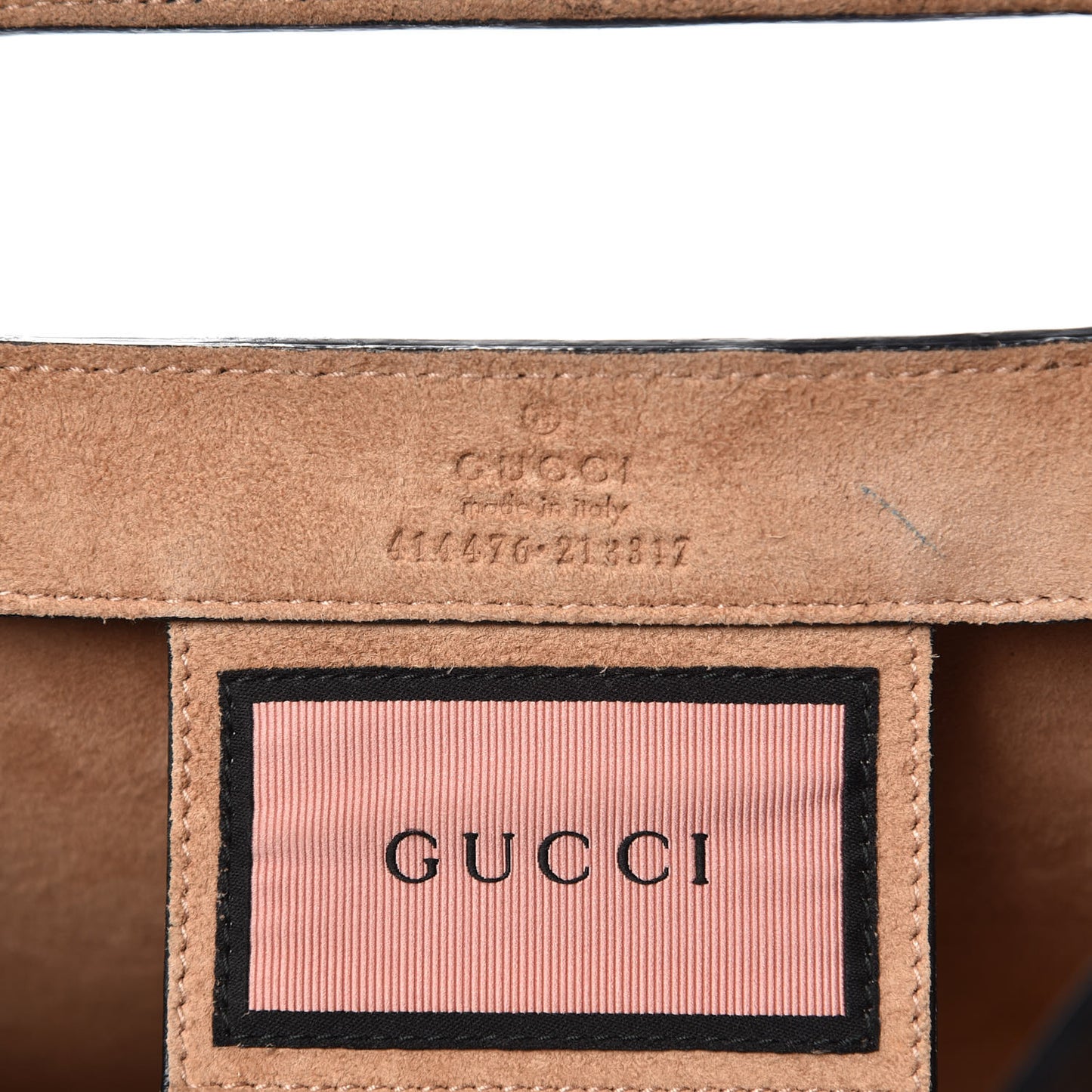 Calfskin GucciGhost Real Medium XL Tote Black Pink