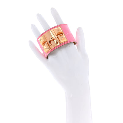 Hermes Matte Niloticus Crocodile Collier De Chien CDC Bracelet T2 Rose Bubblegum 2 of 9