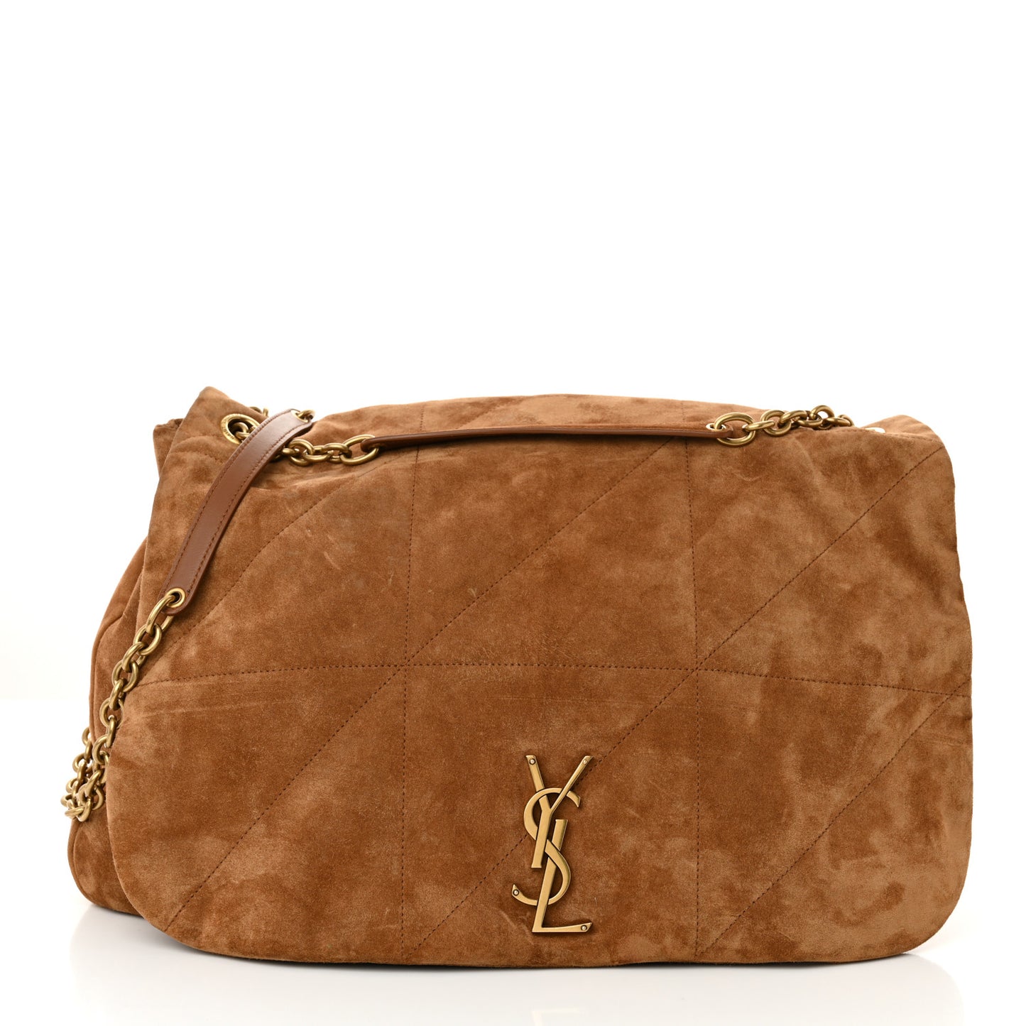 Suede Matelasse Monogram Large Jamie 4.3 Snuff
