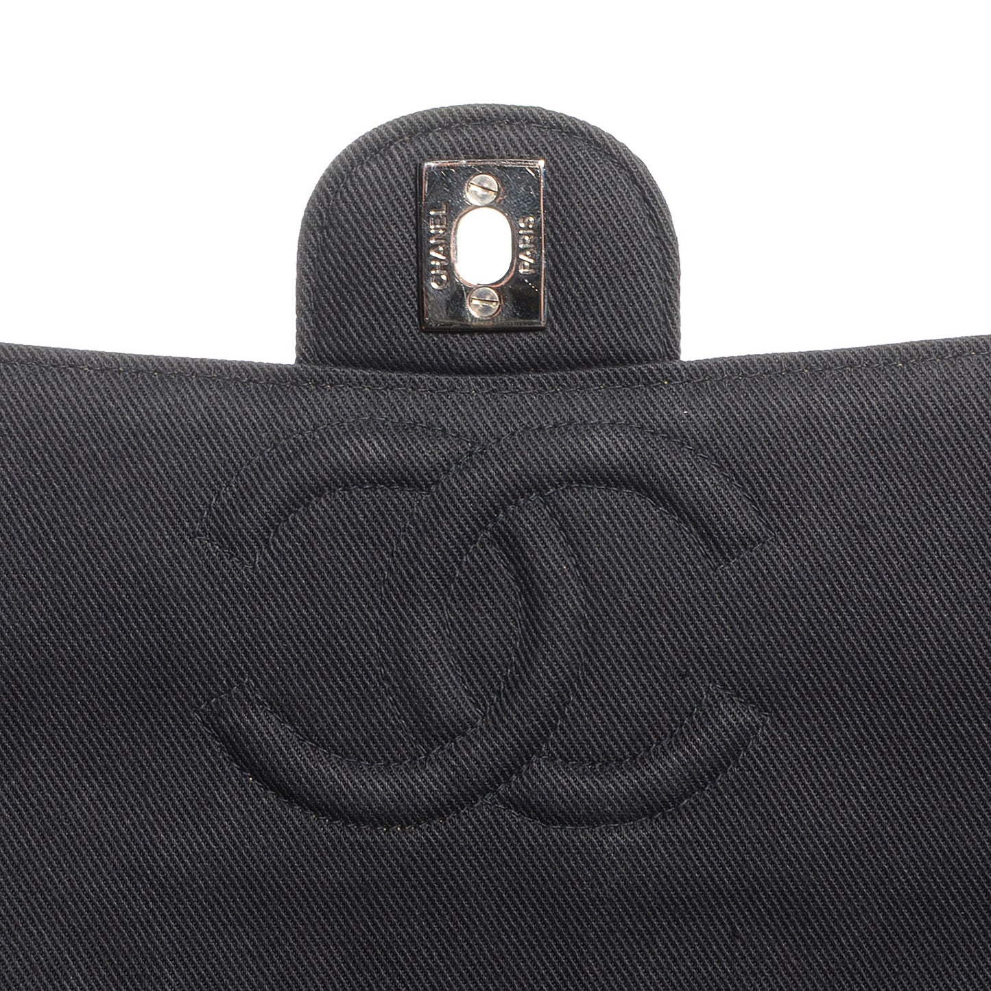 Nylon Quilted Flap Backpack Black