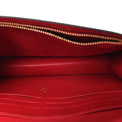 Louis Vuitton Damier Ebene Croisette Chain Wallet Scarlet 5 of 10