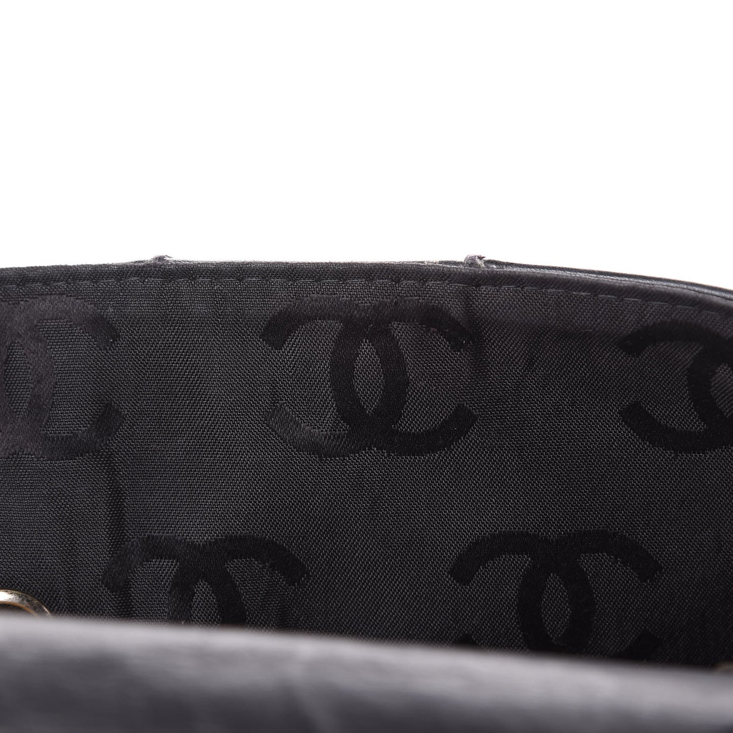 Calfskin Quilted Wild Stitch Flap Black