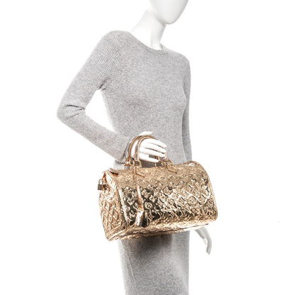 Louis Vuitton Monogram Miroir Speedy 30 Gold 2 of 7