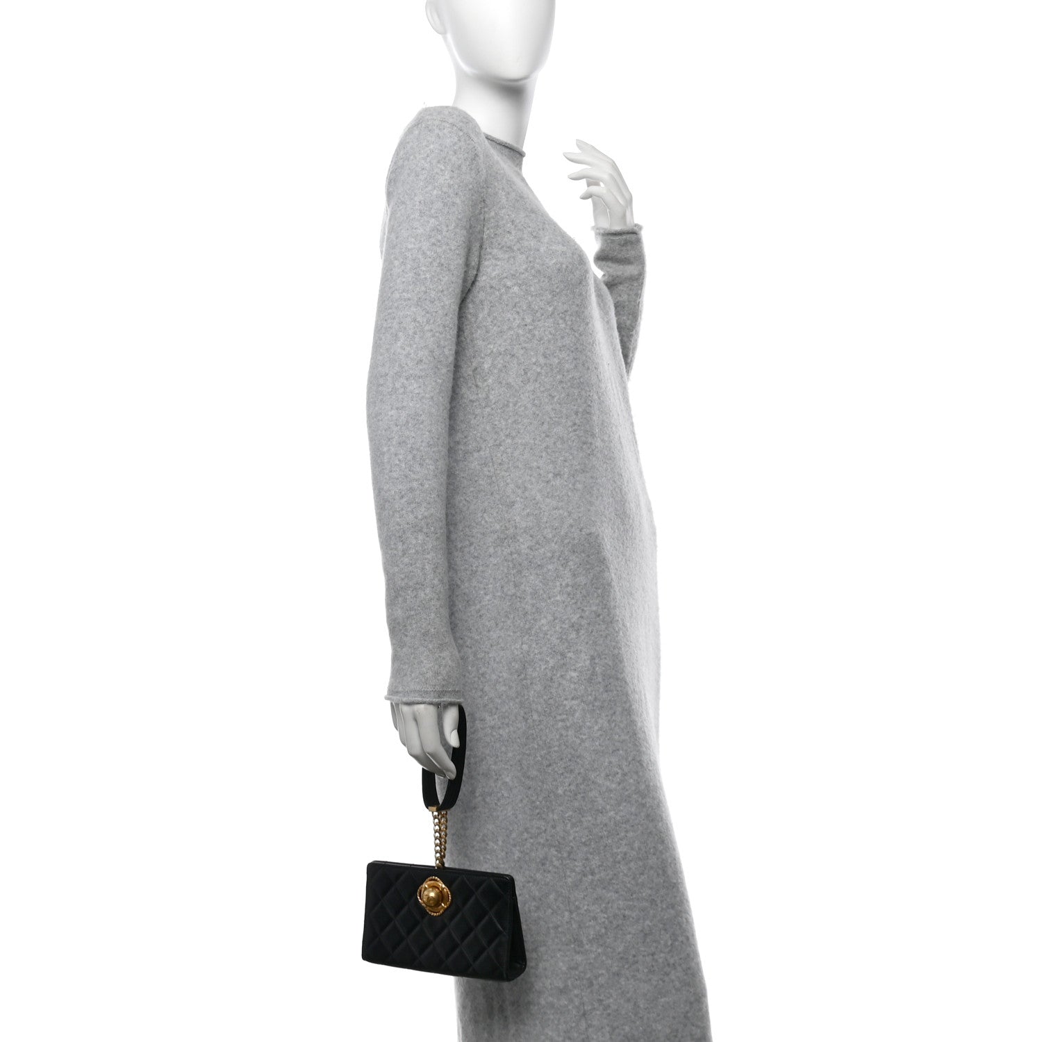 Chanel Lambskin Quilted Evening By The Sea Clutch Black 2 of 10