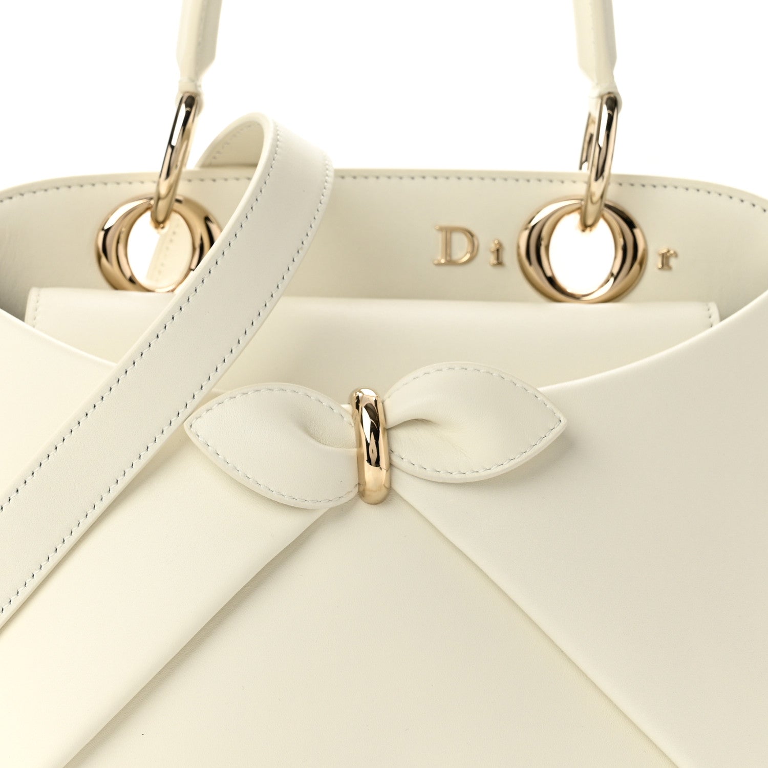Christian Dior Shiny Smooth Calfskin Small Cigale Bag Latte 8 of 10