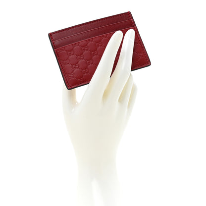 Gucci Guccissima Card Holder Hibiscus Red 3 of 7