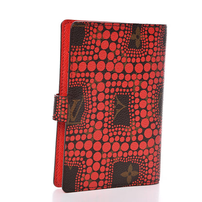 Louis Vuitton Monogram Kusama Town Small Ring Agenda Cover Red 3 of 9