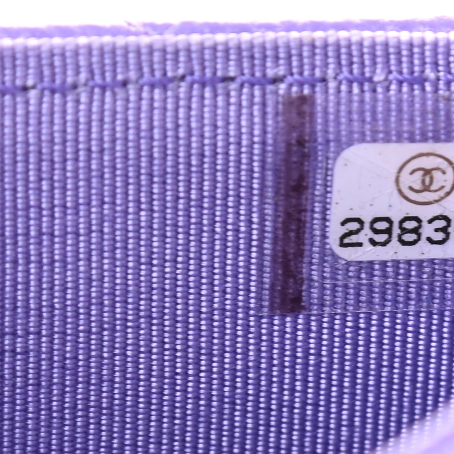 Caviar Quilted Flap Card Holder Wallet Purple