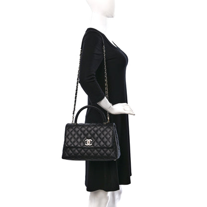 Chanel Caviar Quilted Small Coco Handle Flap Black 2 of 8