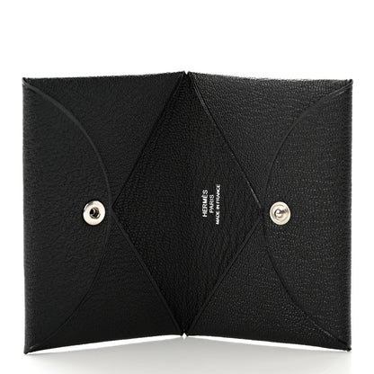 Hermes Chevre Mysore Calvi Card Case Black 5 of 6