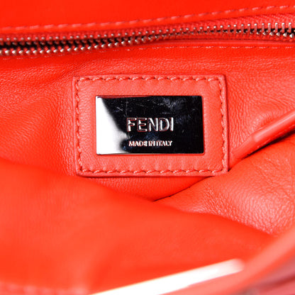 Fendi Nappa Mini Peekaboo Iconic Satchel Papavero 6 of 10
