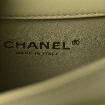 Chanel Shearling Aged Calfskin Quilted 2.55 Reissue Mini North South Flap Green 6 of 11
