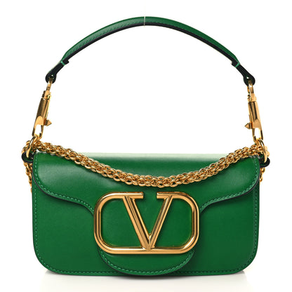 Valentino Garavani Calfskin Vlogo Small Loco Shoulder Bag Gea Green 1 of 8
