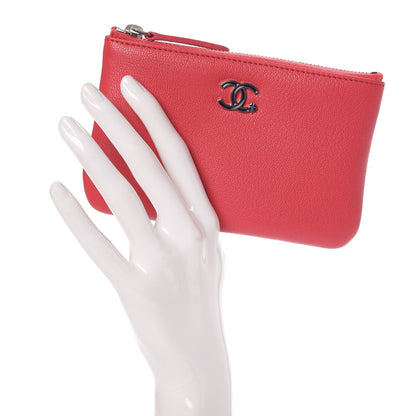 Chanel Goatskin Small CC Clover Cosmetic Case Pink 2 of 8