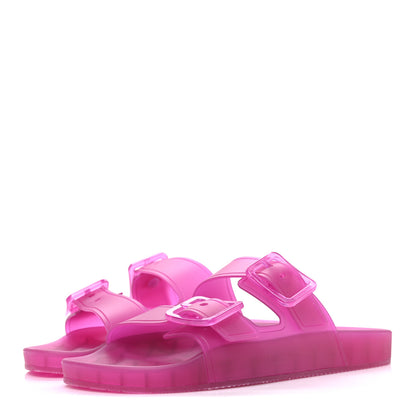 Balenciaga Technical Polyurethane Mallorca Slide Sandals 41 Pink 4 of 11