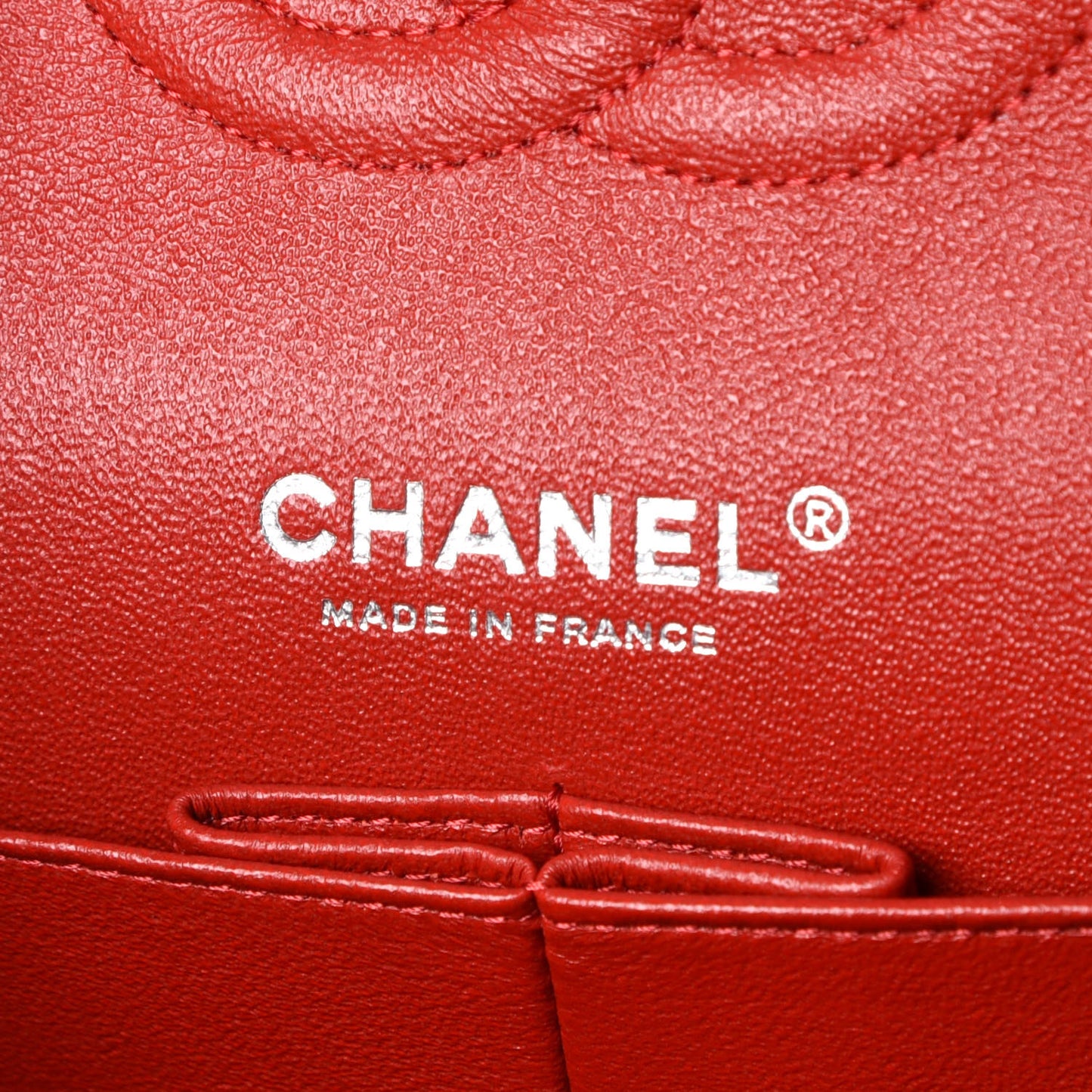 Caviar Quilted Medium Double Flap Dark Red