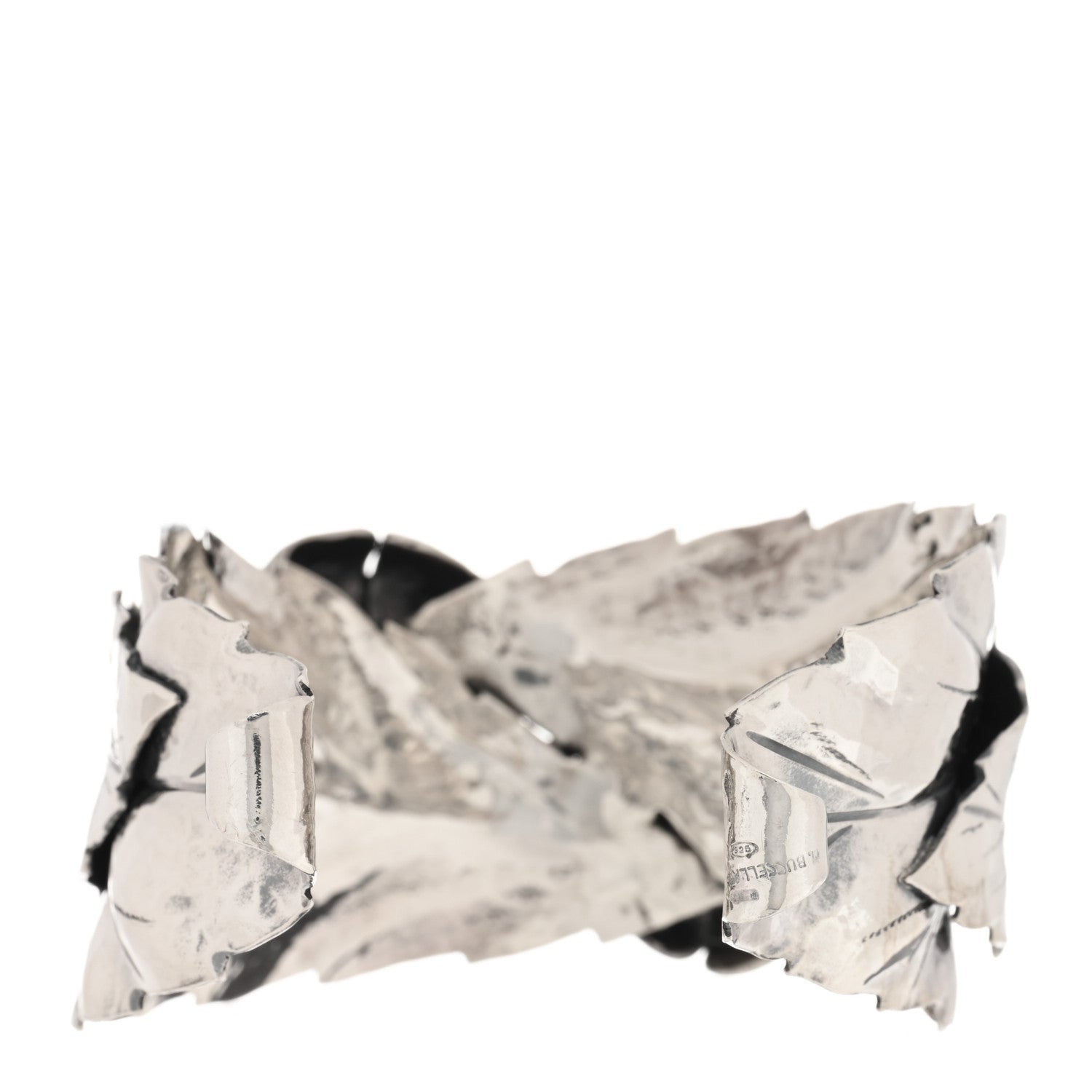 Buccellati Sterling Silver Floral Leaf Cuff Bracelet 2 of 3