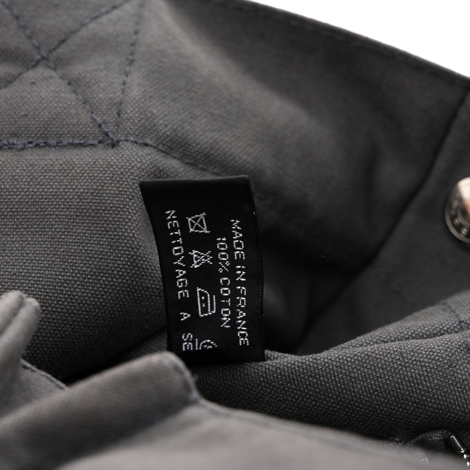 Hermes Canvas Tout Fourre PM Grey 7 of 10