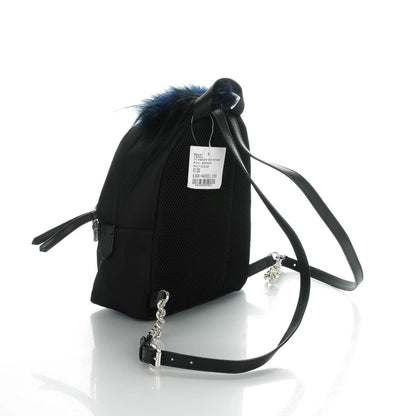 Fendi Nylon Vitello Fox Goat Fur Monster Eyes Mini Backpack Black Multicolor Sky 4 of 8