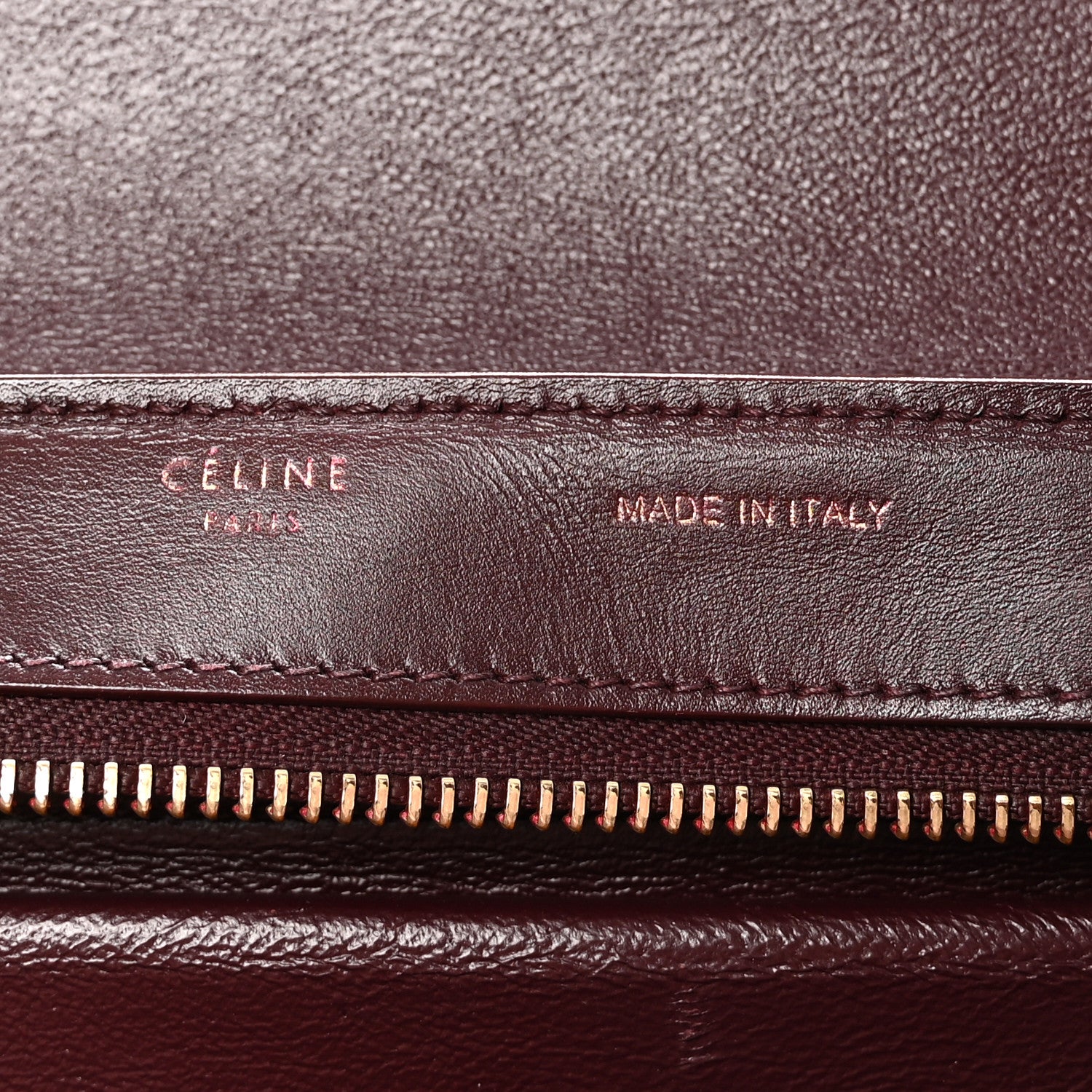 Celine Satin Baby Grained Calfskin Small Tri-Color Trapeze Carmin 6 of 9