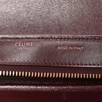 Celine Satin Baby Grained Calfskin Small Tri-Color Trapeze Carmin 6 of 9