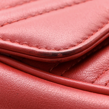 Gucci Calfskin Matelasse Small GG Marmont Shoulder Bag Hibiscus Red 12 of 17