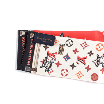 Louis Vuitton Silk Monogram Rodeo Bandeau Red 3 of 3