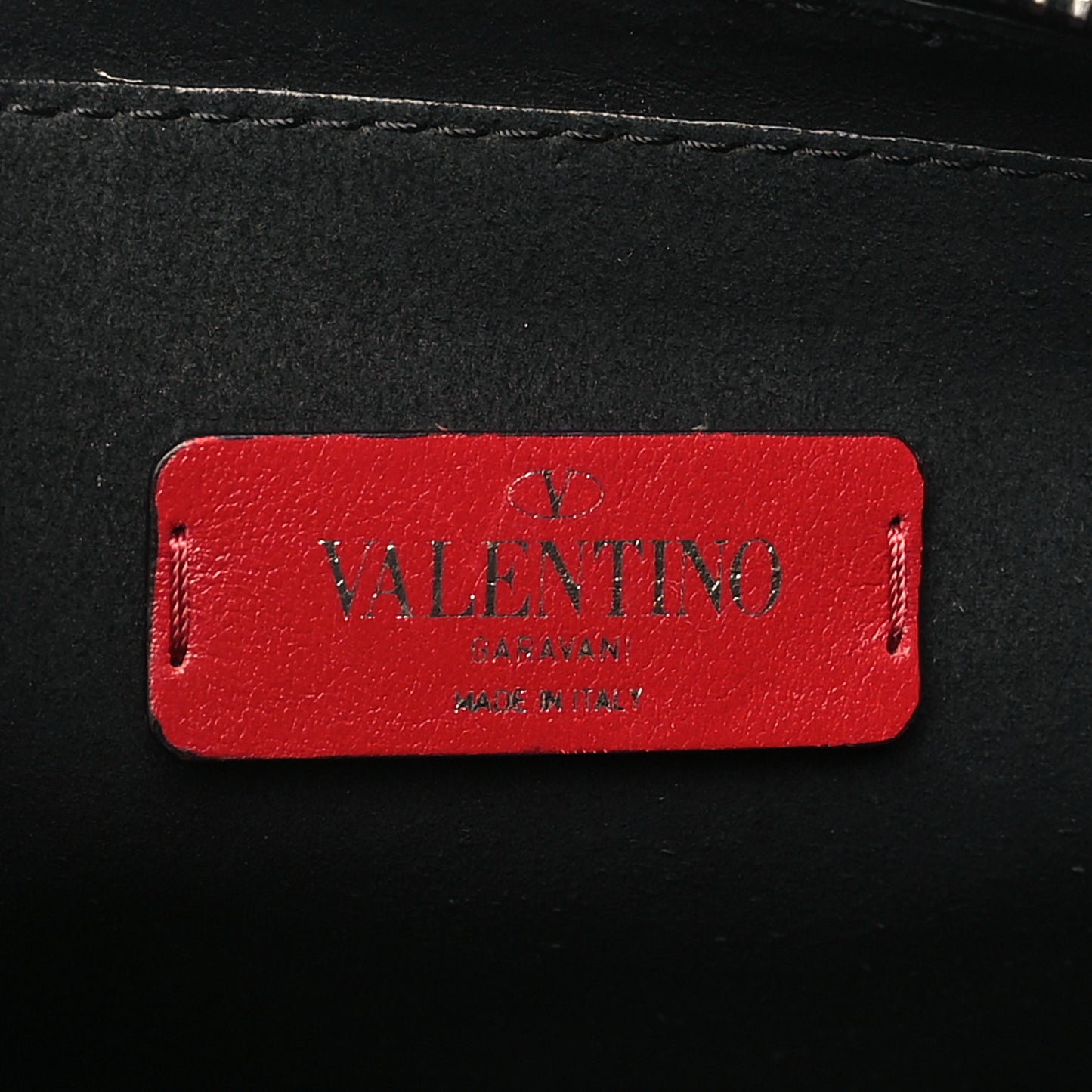 Calfskin VLTN Print Crossbody Bag Black