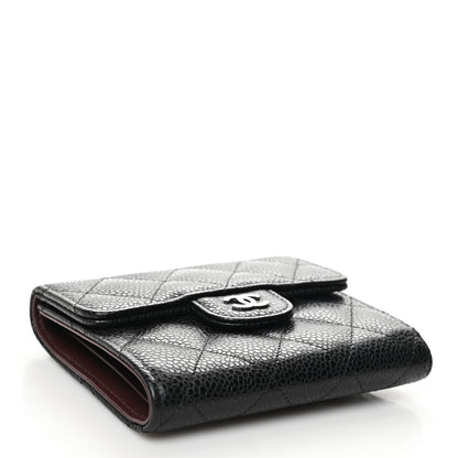 Chanel Caviar Quilted Compact Flap Wallet Black 4 of 12