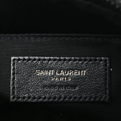 Saint Laurent Calfskin Matelasse Monogram Monochrome Lou Camera Bag Black 6 of 10