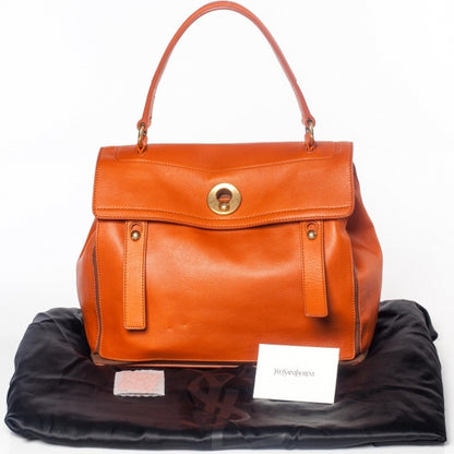 Saint Laurent Leather Muse Two Orange 8 of 10