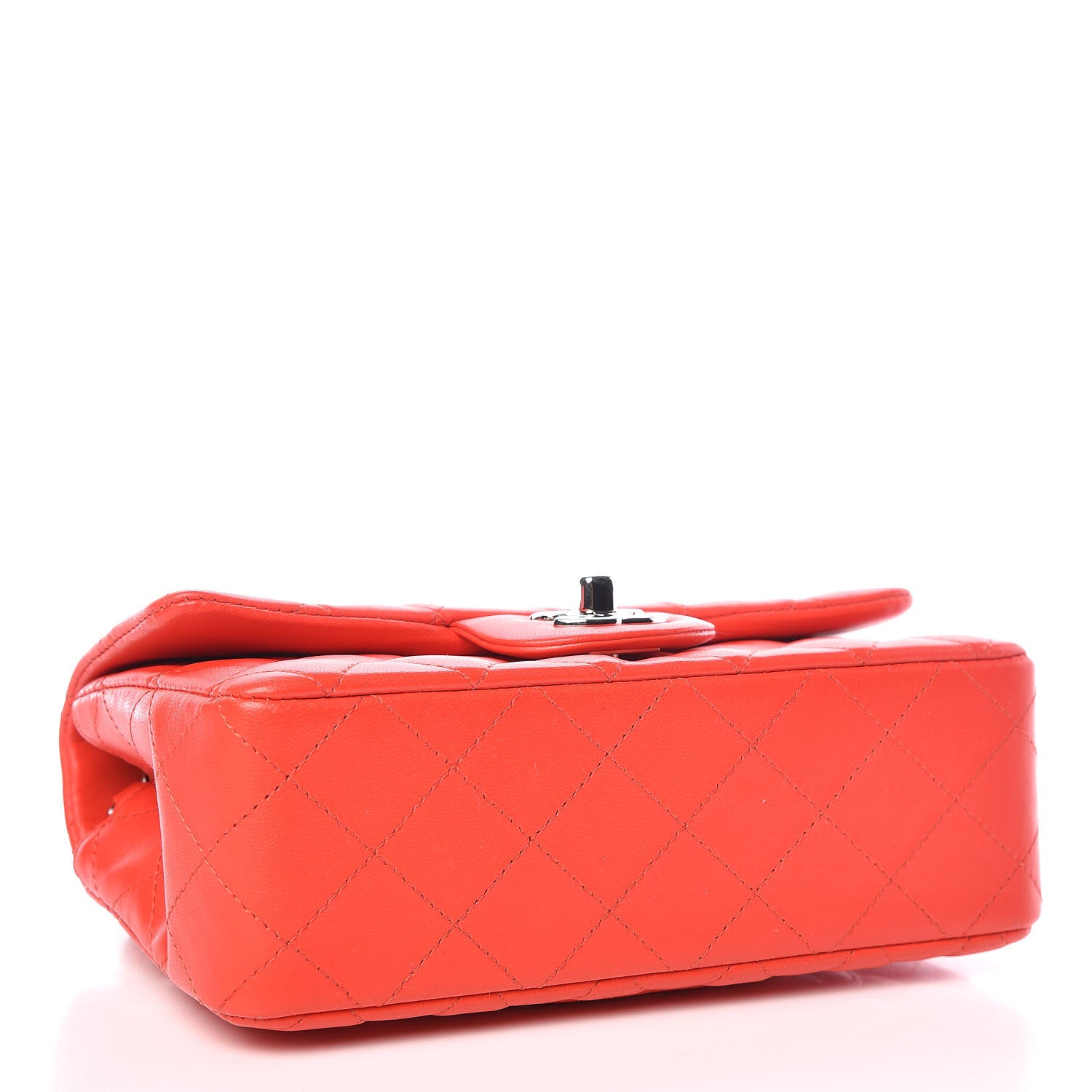 Chanel Lambskin Quilted Mini Rectangular Flap Red 4 of 12
