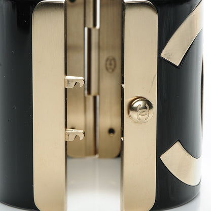 Chanel Resin CC Cuff Black Gold 4 of 5