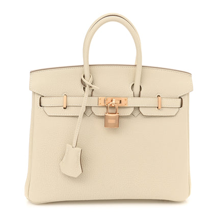 Hermes Togo Birkin 25 Craie 1 of 11