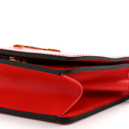 Versace Vitello Mini Virtus Chain Clutch Red 8 of 8