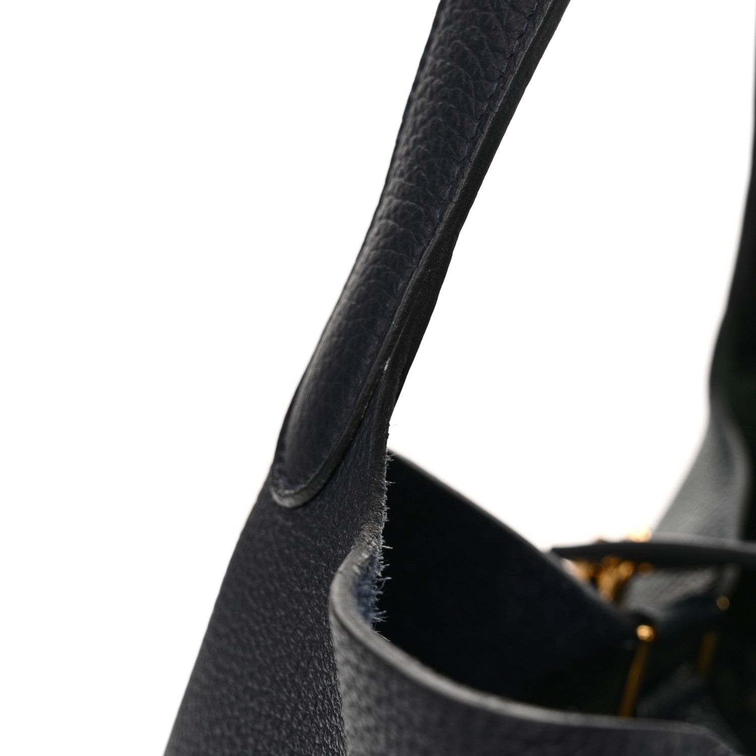Hermes Taurillon Clemence Casaque Picotin Lock 22 MM Vert Cypres Bleu Nuit Black 11 of 13