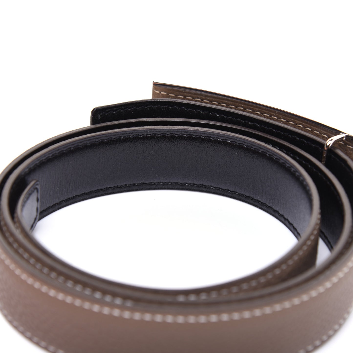 Togo Box 24mm Sydney Belt 80 Etoupe Black